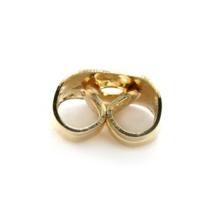 10 gouden vlindersluitingen voor oorbel - 6 x 4 mm