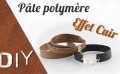 Réalisez un bracelet en pâte polymère effet cuir!