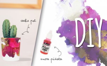 Macetero: tinta de alcohol y arcilla polimérica // Fácil Macetero: tinta de alcohol y arcilla polimérica // Fácil