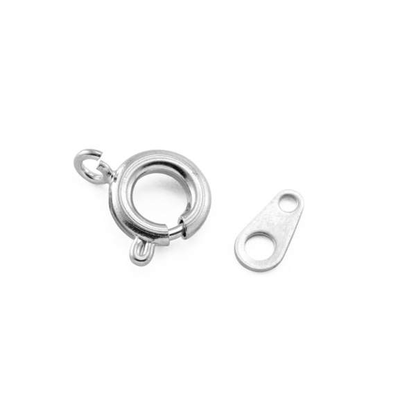 925 Bagues De Porte à Ressort En Argent Sterling, Ovale Avec Tampon 925 Sans Cadmium Et Sans Nickel Et Sans Plomb