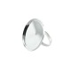 Bague plateau ronde argent