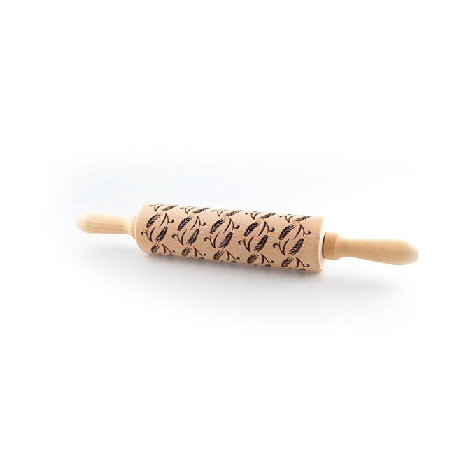 Rouleau à pâtisserie gravé en hêtre Rouleau à pâtisserie gravé en hêtre