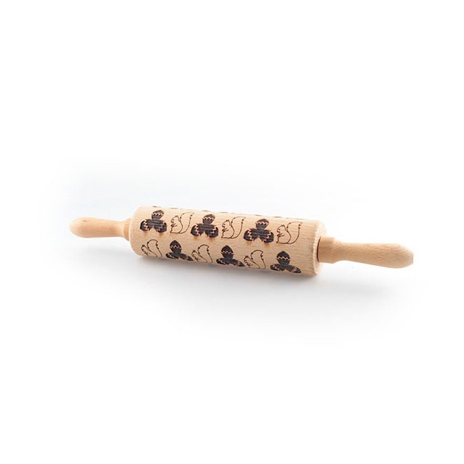 Rouleau à pâtisserie gravé en hêtre Rouleau à pâtisserie gravé en hêtre