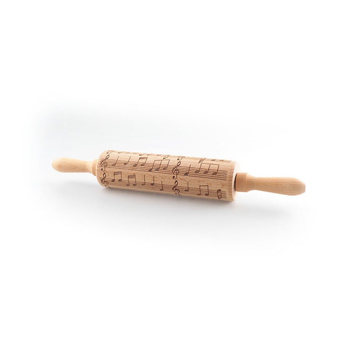 Rouleau à pâtisserie gravé en hêtre Rouleau à pâtisserie gravé en hêtre