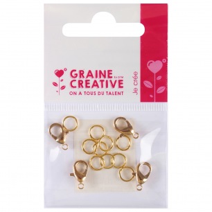 Fermoirs mousqueton 6x12mm Fermoirs mousqueton 6x12mm