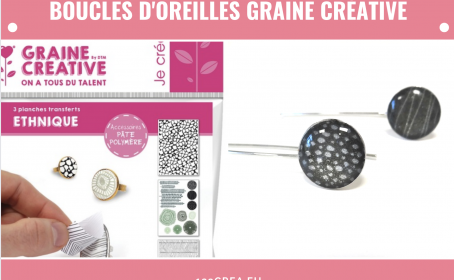 Boucles d'oreilles avec transfert Graine Créative - Facile Boucles d'oreilles avec transfert Graine Créative - Facile