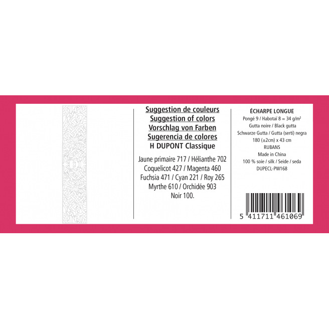 180 x 43 cm - Pongé 9 - Pré-serti