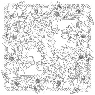 Dessins foulard - 90 x 90 cm Dessins foulard - 90 x 90 cm