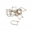 Boucle d'oreille fil 13x9 mm