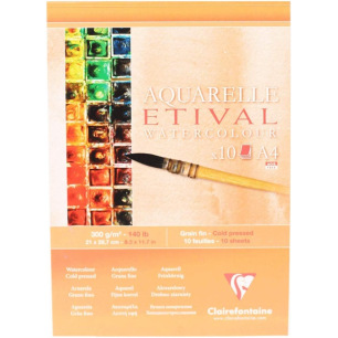 Etival Watercolor - Block glued 1 side - Clairefontaine Etival Watercolor - Block glued 1 side - Clairefontaine