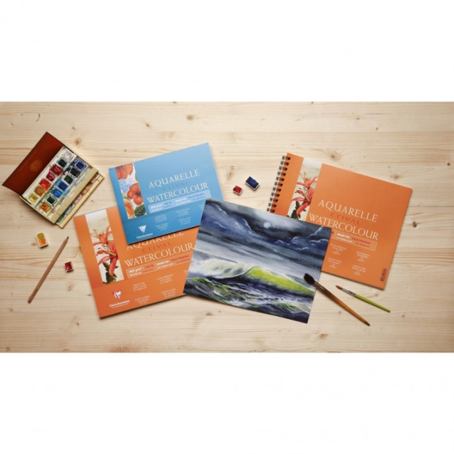 Etival Aquarelle-  Bloc collé 4 côté - Clairefontaine Etival Aquarelle-  Bloc collé 4 côté - Clairefontaine