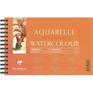 Etival Aquarelle - Album spiralé - Clairefontaine