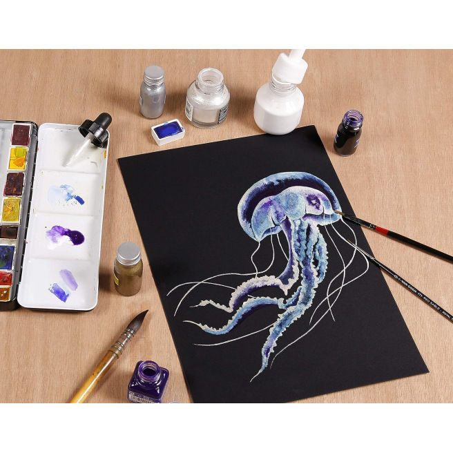 Etival Noir - Bloc collé 1 côté - 15 feuilles - 300g double grain Etival Noir - Bloc collé 1 côté - 15 feuilles - 300g double grain