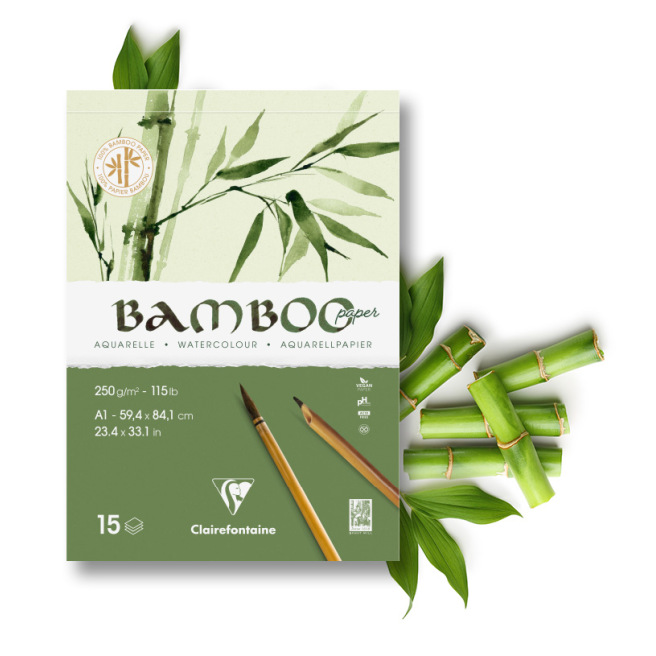 Bloc aquarelle Bamboo - Clairefontaine - 250 gr