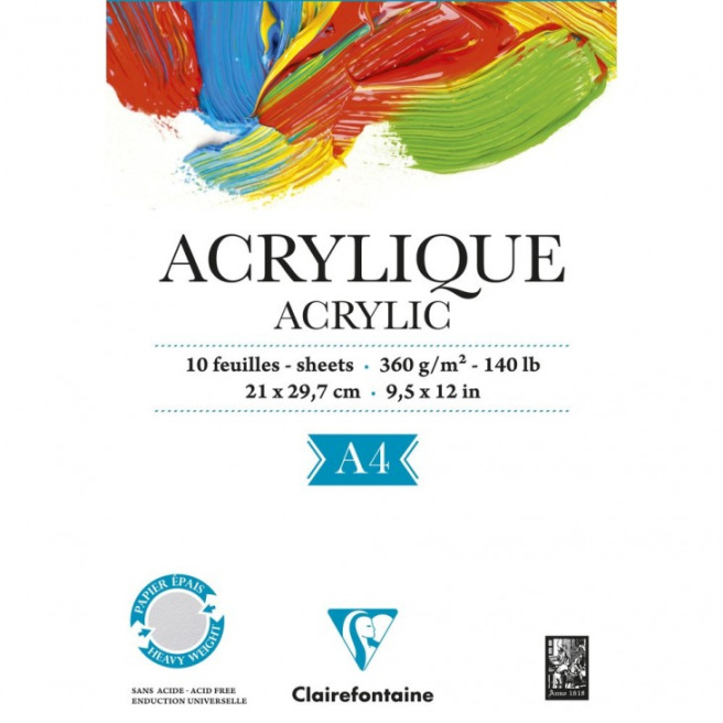 Acrylique bloc collé 1 côté 10 Feuilles Acrylique bloc collé 1 côté 10 Feuilles