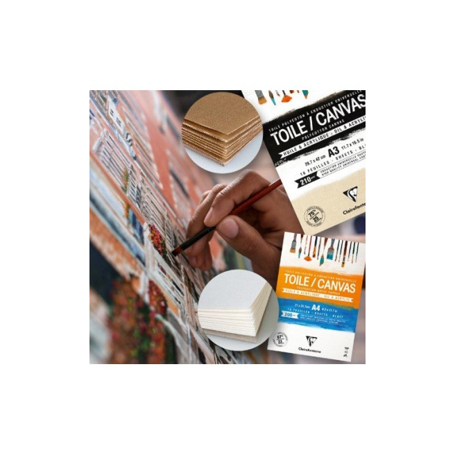 Canvas to paint Cosmos block glued 10 sheets - 200g Canvas to paint Cosmos block glued 10 sheets - 200g