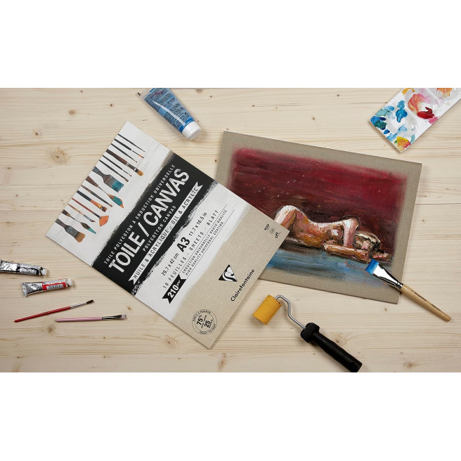 Toile à peindre Grain de sable bloc collé 10F - 210g Toile à peindre Grain de sable bloc collé 10F - 210g