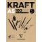 Kraft bloc collé 100F - 90g - Clairefontaine