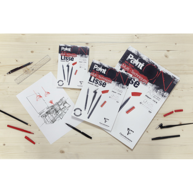 Bloc Paint'ON - 250 gr - A4 - Clairefontaine Bloc Paint'ON - 250 gr - A4 - Clairefontaine