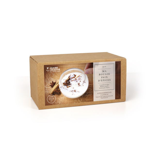 Coffret DIY Ma bougie pain d'épices - Graine Créative Coffret DIY Ma bougie pain d'épices - Graine Créative
