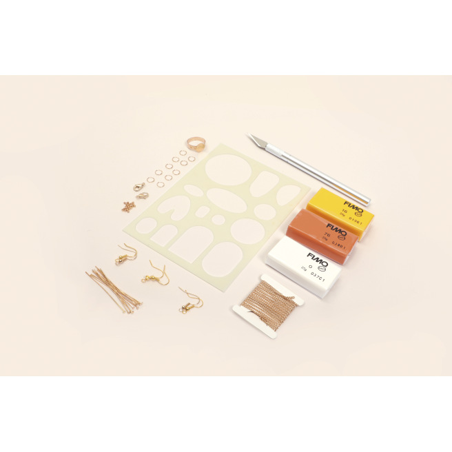 Kit FIMO bijoux Slab Fleuri - Graine Créative