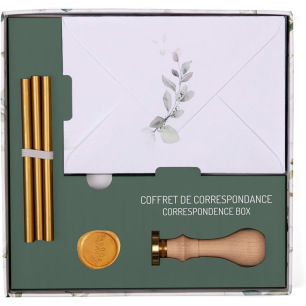Coffret correspondance haut de gamme eucalyptus - Clairefontaine Coffret correspondance haut de gamme eucalyptus - Clairefontaine