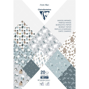 A4 printed creative paper - Block of 20 f. -Clairefontaine